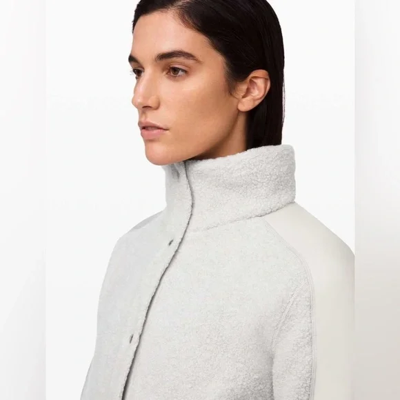 Lululemon Go Cozy Jacket  Heathered Ceramic  size 4 - Picture 5 of 14